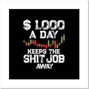 Quit Day Job Day Trader Motivation Stock Forex Trading Posters and Art